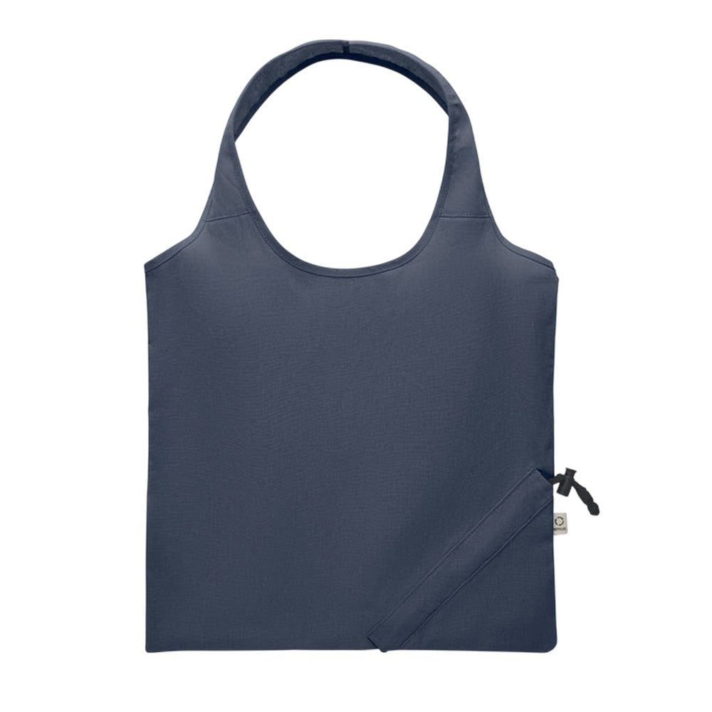 Blue - Back - MidOcean Carrie Foldable Shopper Bag