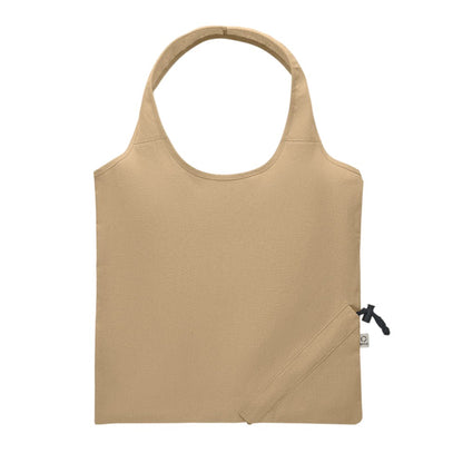 Khaki - Back - MidOcean Carrie Foldable Shopper Bag
