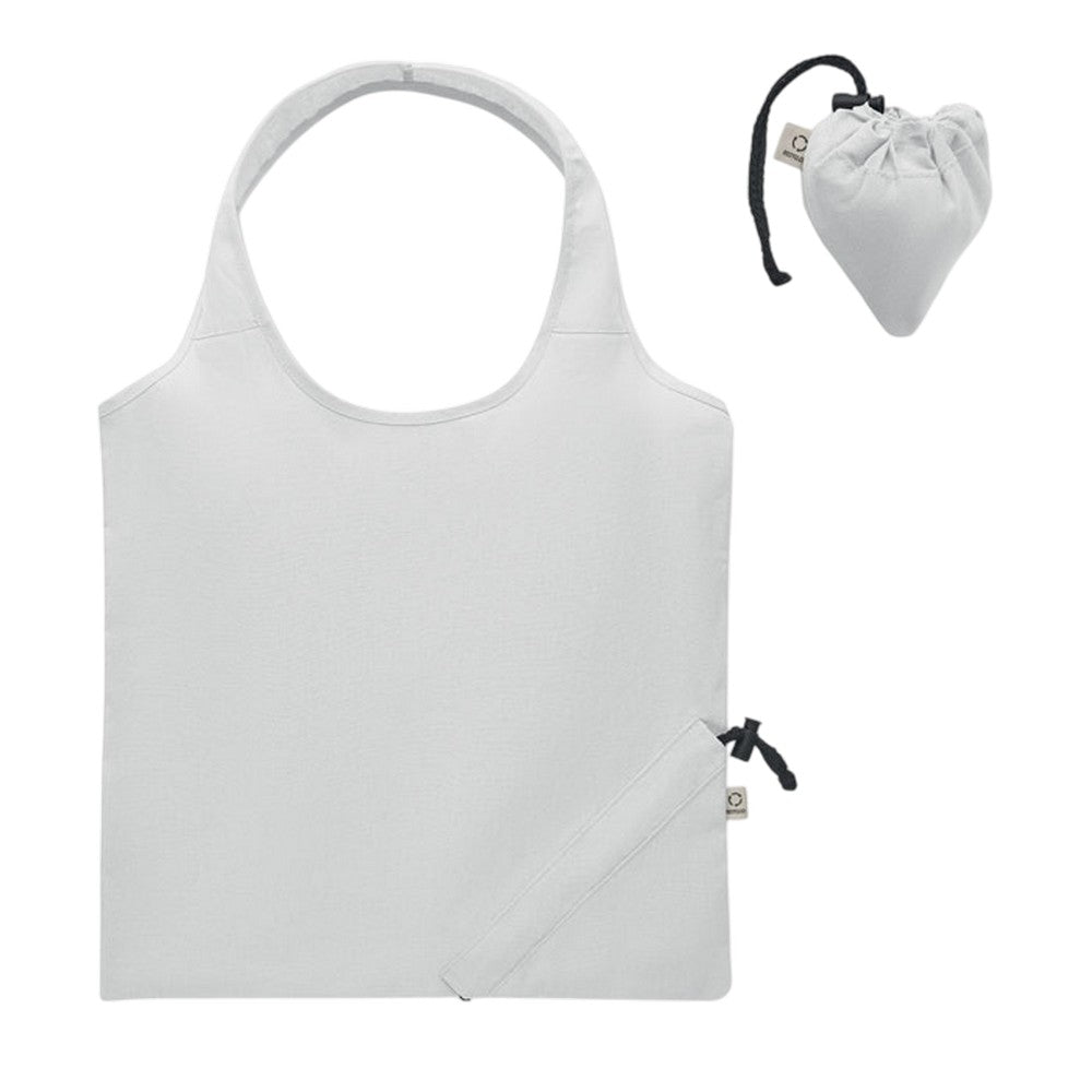 White - Side - MidOcean Carrie Foldable Shopper Bag