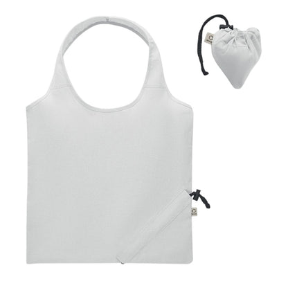 White - Side - MidOcean Carrie Foldable Shopper Bag