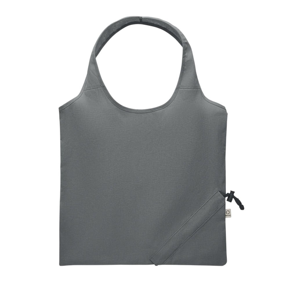 Stone Grey - Back - MidOcean Carrie Foldable Shopper Bag