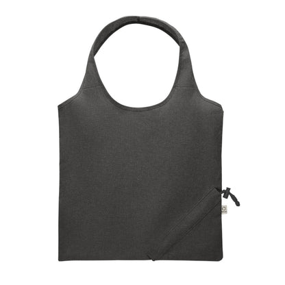 Black - Back - MidOcean Carrie Foldable Shopper Bag