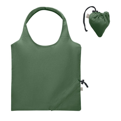 Dark Green - Side - MidOcean Carrie Foldable Shopper Bag