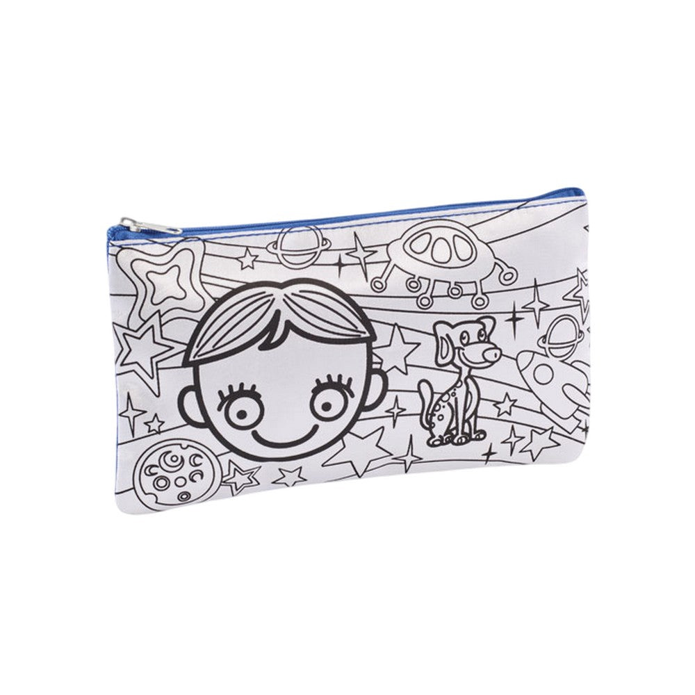 Royal Blue - Side - MidOcean Kiddo Pencil Case Set