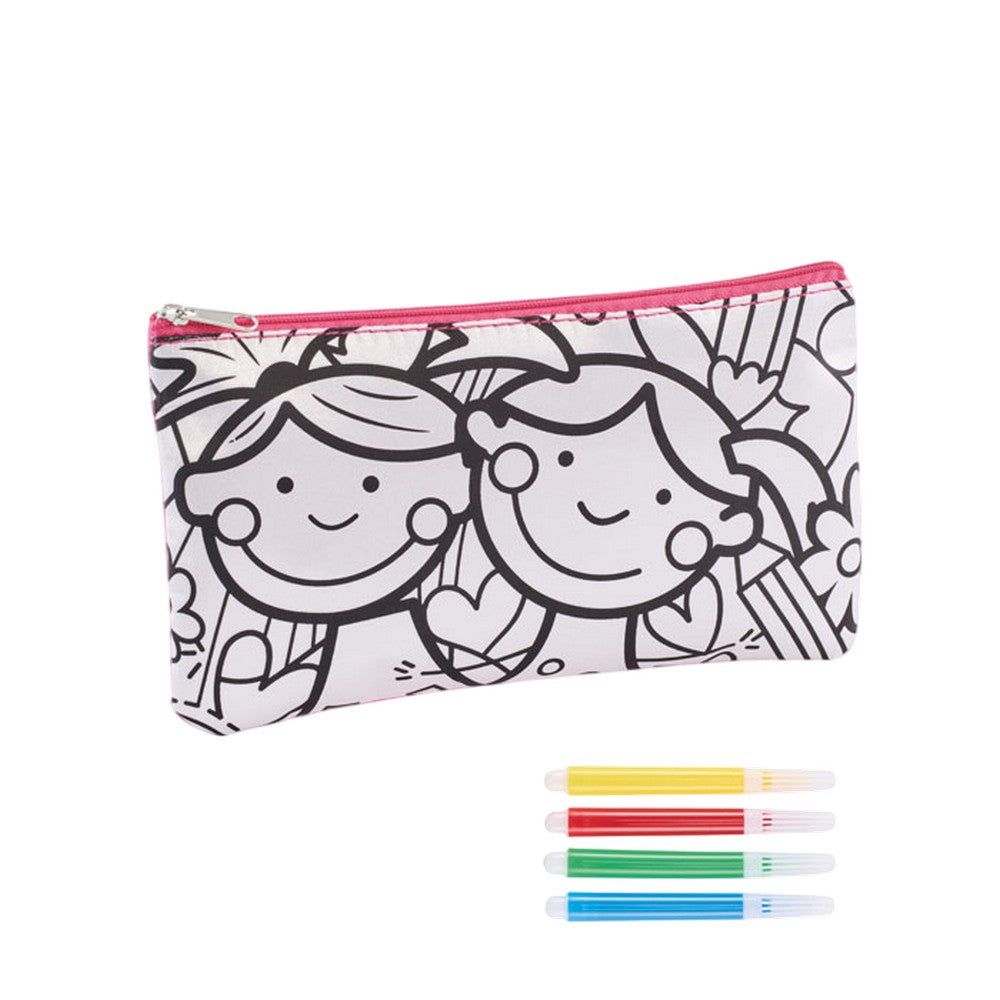Baby Pink - Side - MidOcean Kiddo Pencil Case Set