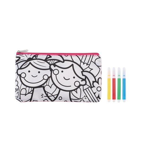 Baby Pink - Front - MidOcean Kiddo Pencil Case Set