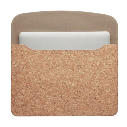 Beige - Lifestyle - MidOcean Grace Cork Magnetic Closure Laptop Sleeve