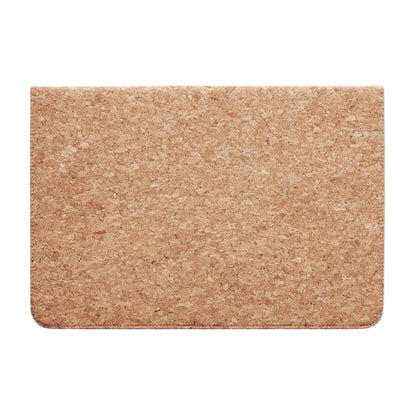 Beige - Back - MidOcean Grace Cork Magnetic Closure Laptop Sleeve