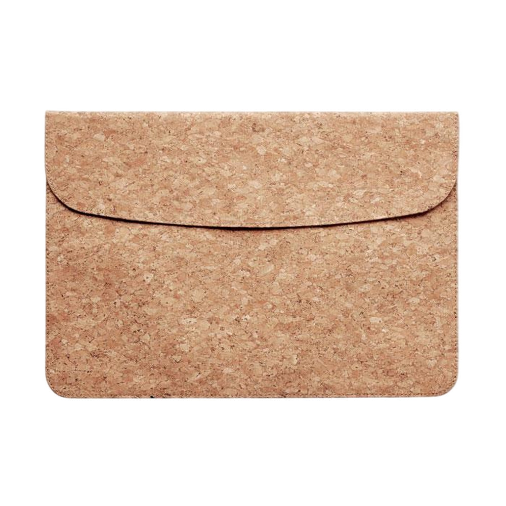 Beige - Front - MidOcean Grace Cork Magnetic Closure Laptop Sleeve