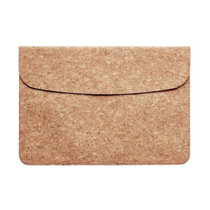 Beige - Front - MidOcean Grace Cork Magnetic Closure Laptop Sleeve