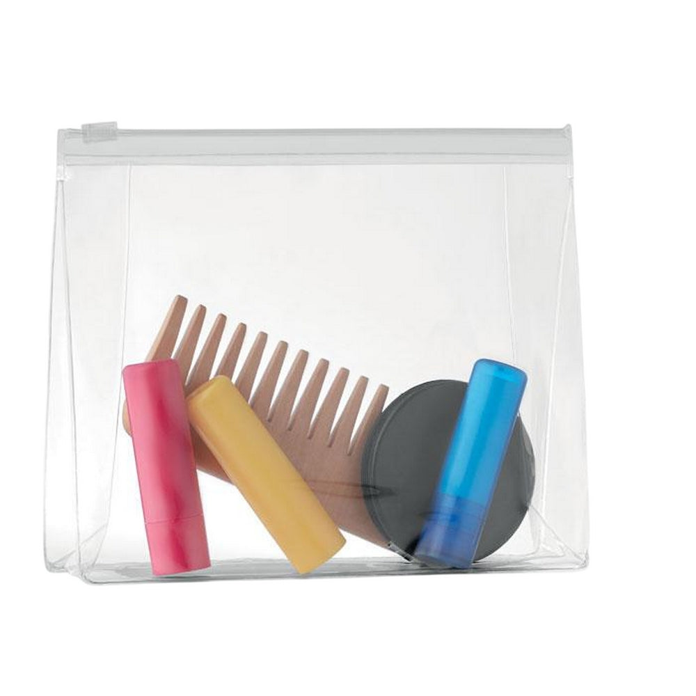 Transparent White - Back - MidOcean Cosmobag Zipped Cosmetic Bag