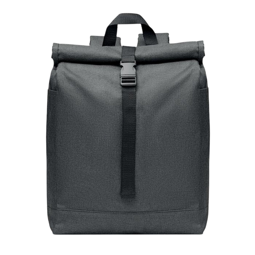 Black - Front - MidOcean Udine Two Tone RPET Backpack