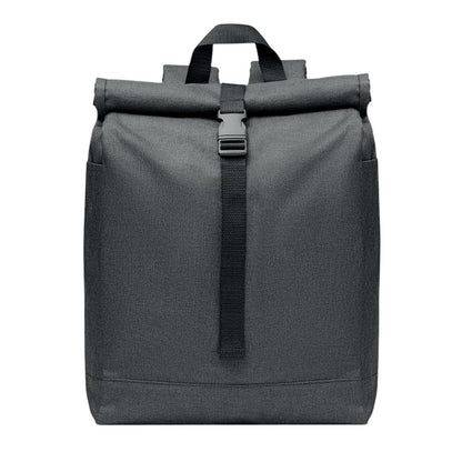 Black - Front - MidOcean Udine Two Tone RPET Backpack