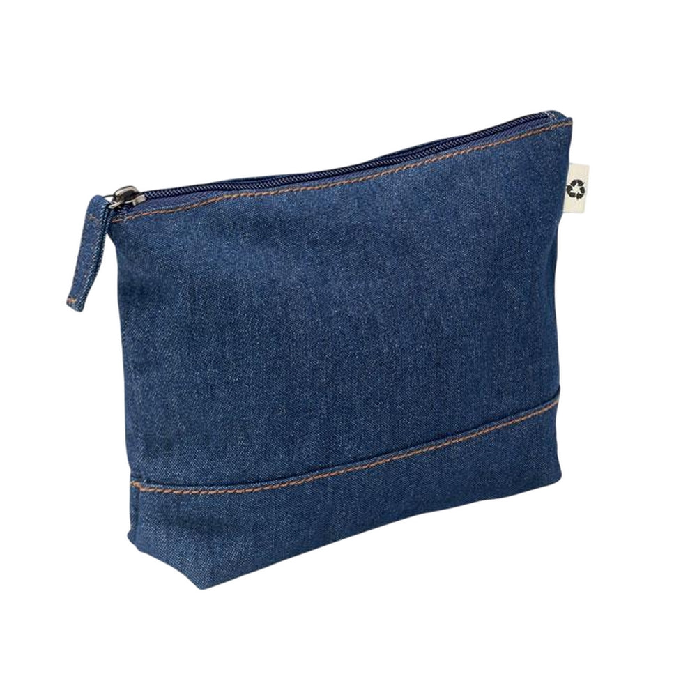 Blue - Front - MidOcean Style Pouch Denim Recycled Cosmetic Bag