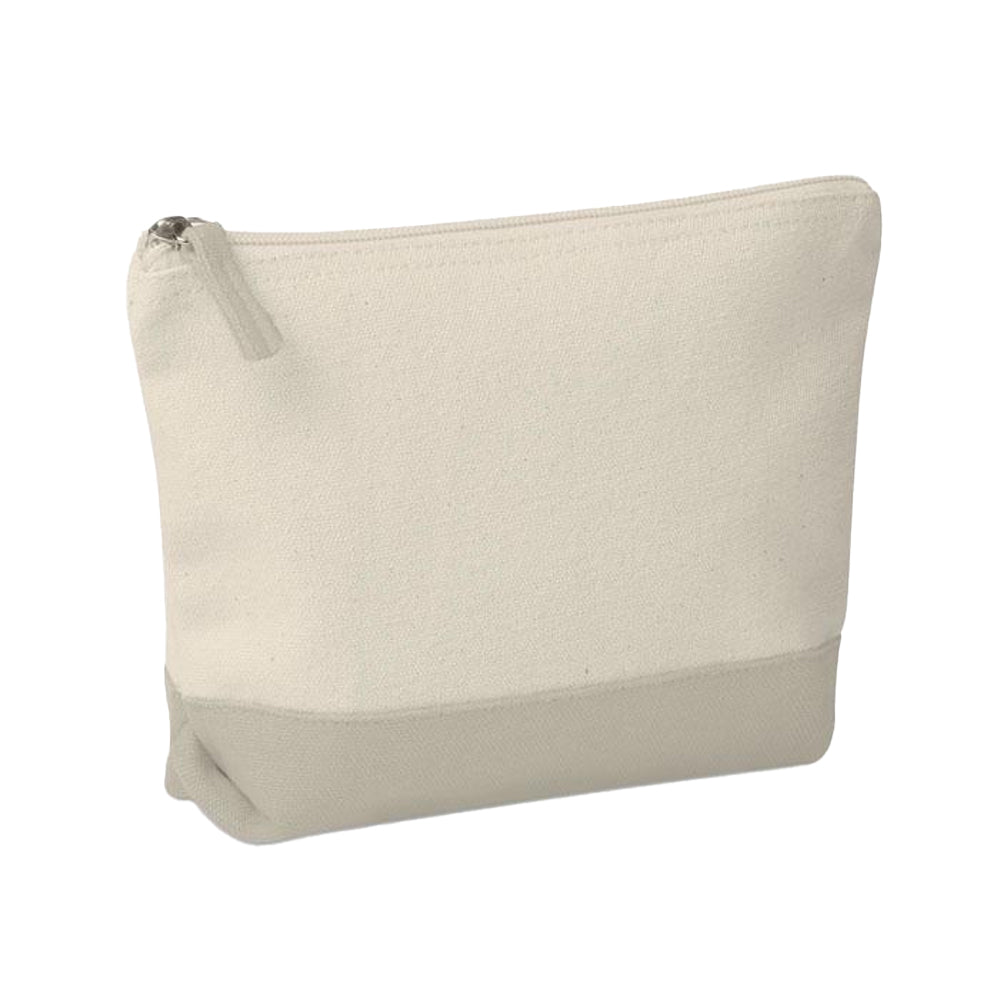 Rope-Beige - Side - MidOcean Kleuren Cotton Cosmetic Bag