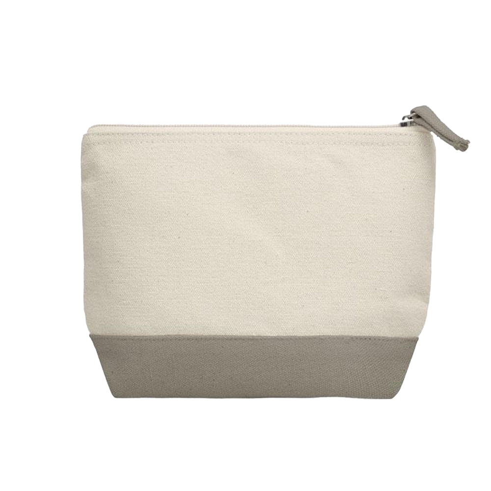 Grey-Beige - Back - MidOcean Kleuren Cotton Cosmetic Bag