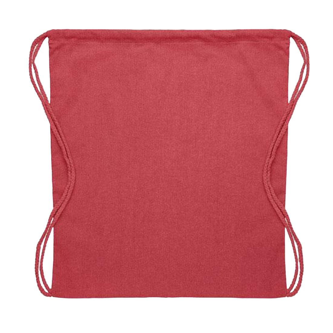 Red - Back - MidOcean Cabetri Colour Recycled Cotton Drawstring Bag