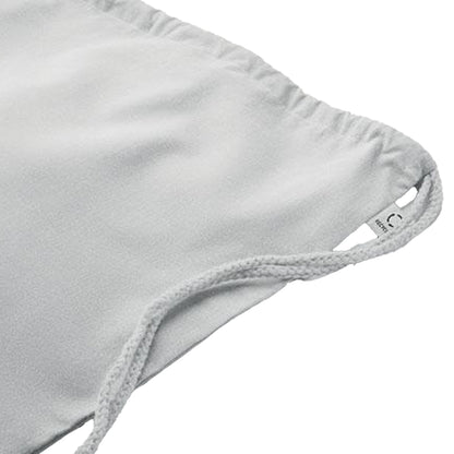 White - Side - MidOcean Cabetri Colour Recycled Cotton Drawstring Bag