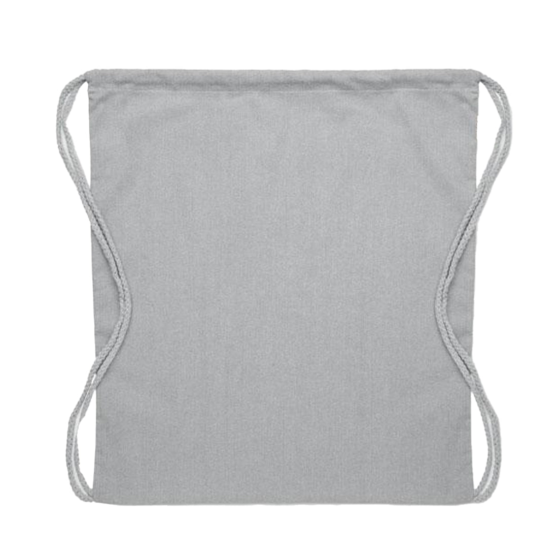 Grey - Back - MidOcean Cabetri Colour Recycled Cotton Drawstring Bag