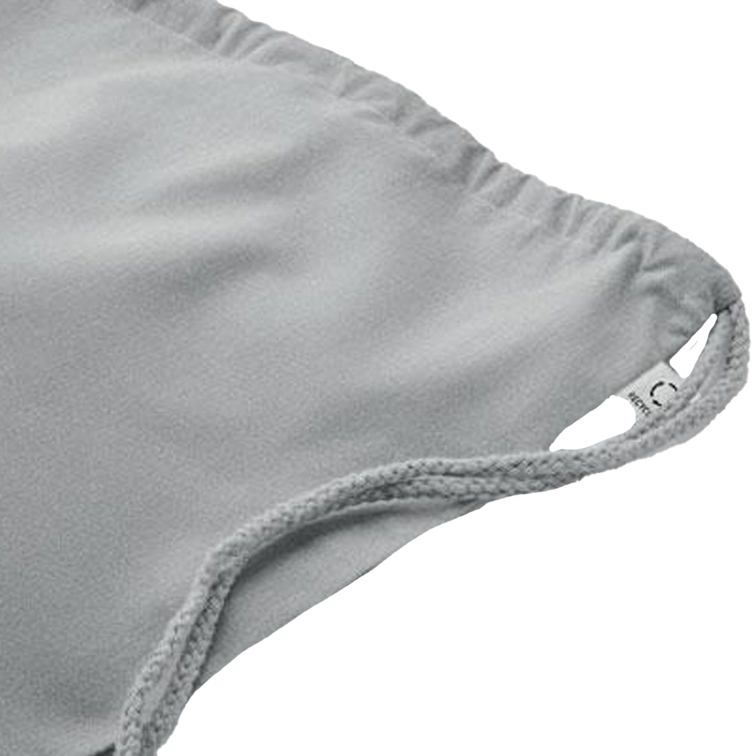 Grey - Side - MidOcean Cabetri Colour Recycled Cotton Drawstring Bag