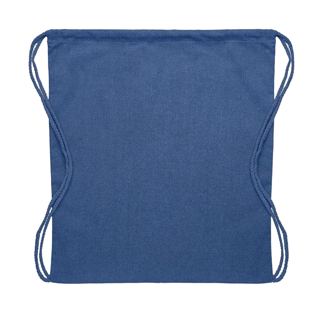 Royal Blue - Back - MidOcean Cabetri Colour Recycled Cotton Drawstring Bag