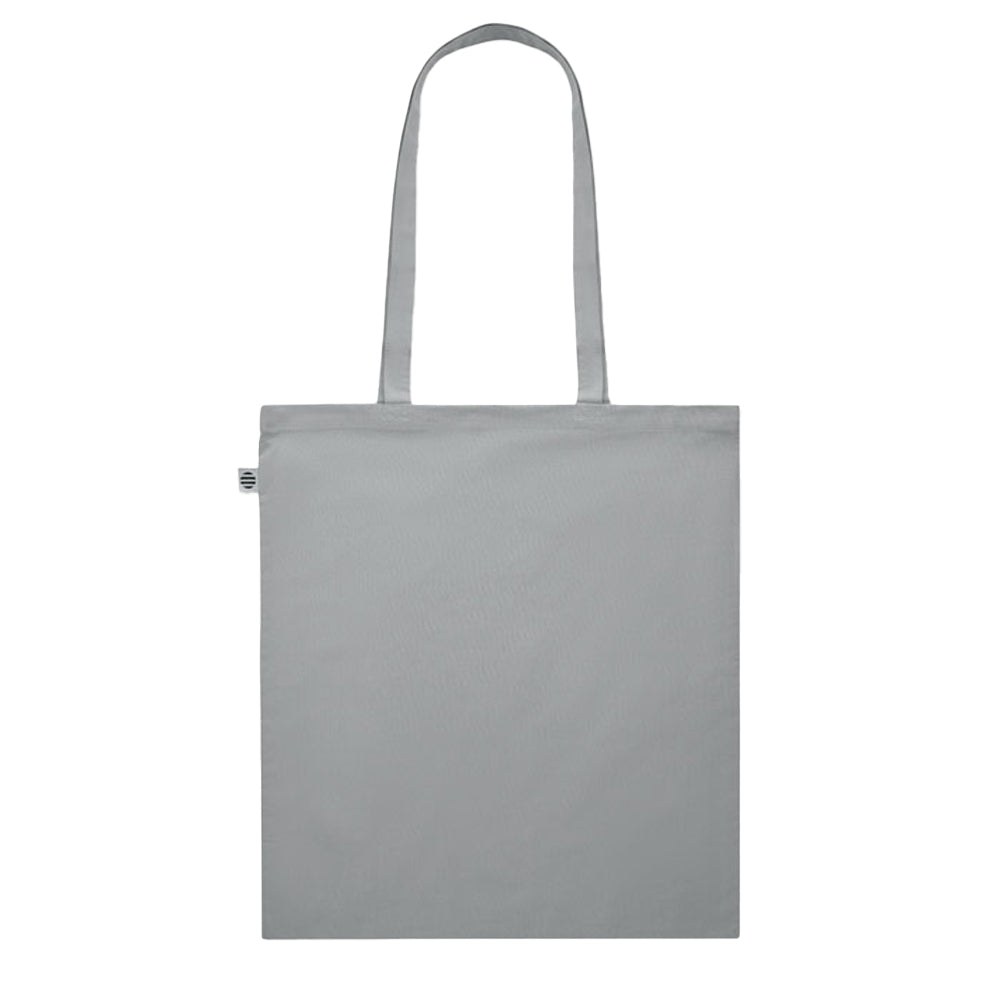 Grey - Back - MidOcean Onel Plain Organic Cotton Shopper Bag