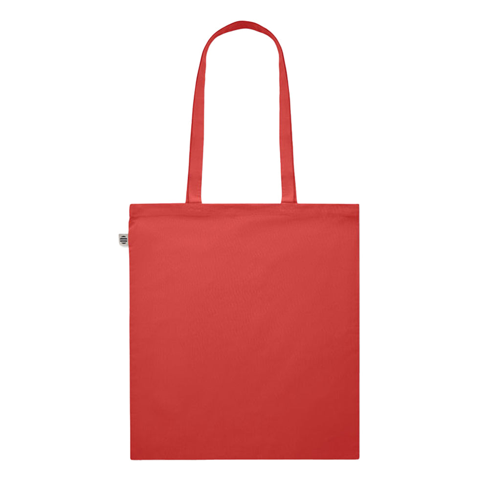 Red - Back - MidOcean Onel Plain Organic Cotton Shopper Bag