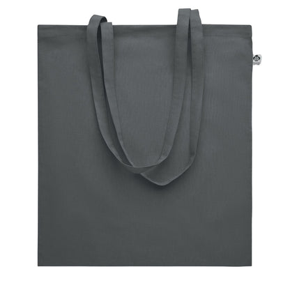 Stone Grey - Front - MidOcean Onel Plain Organic Cotton Shopper Bag