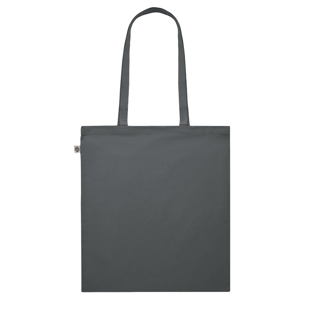Stone Grey - Back - MidOcean Onel Plain Organic Cotton Shopper Bag