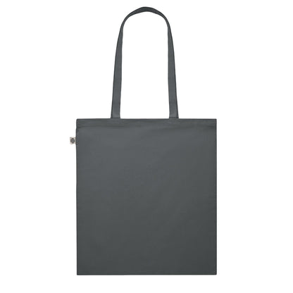Stone Grey - Back - MidOcean Onel Plain Organic Cotton Shopper Bag