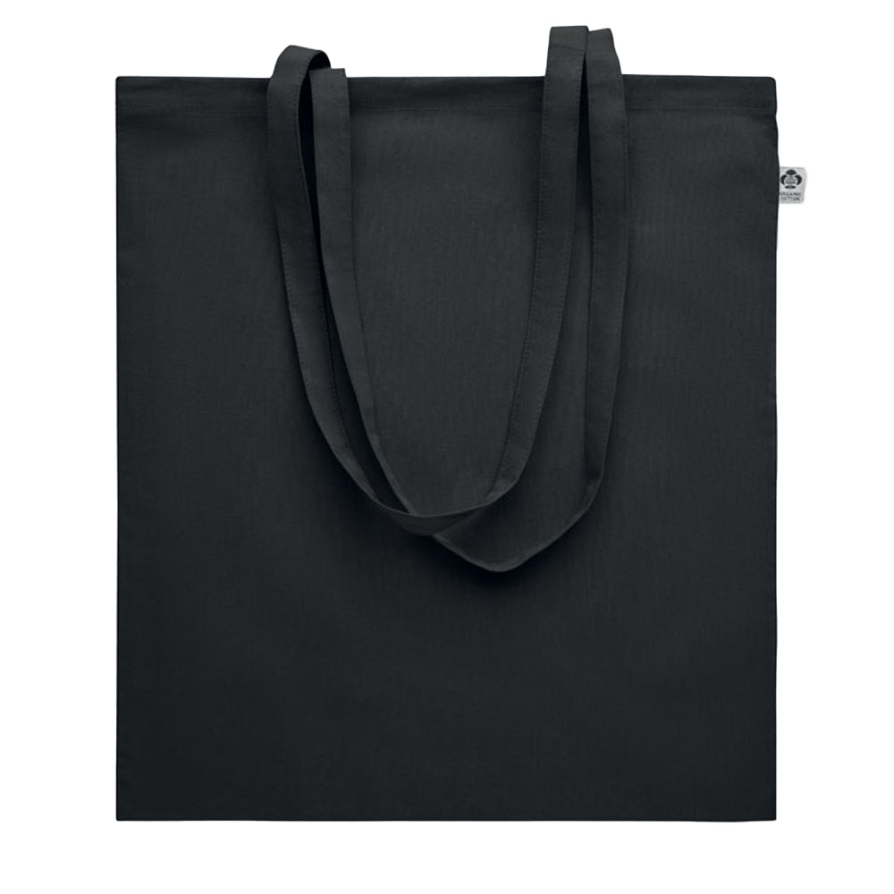Black - Front - MidOcean Onel Plain Organic Cotton Shopper Bag