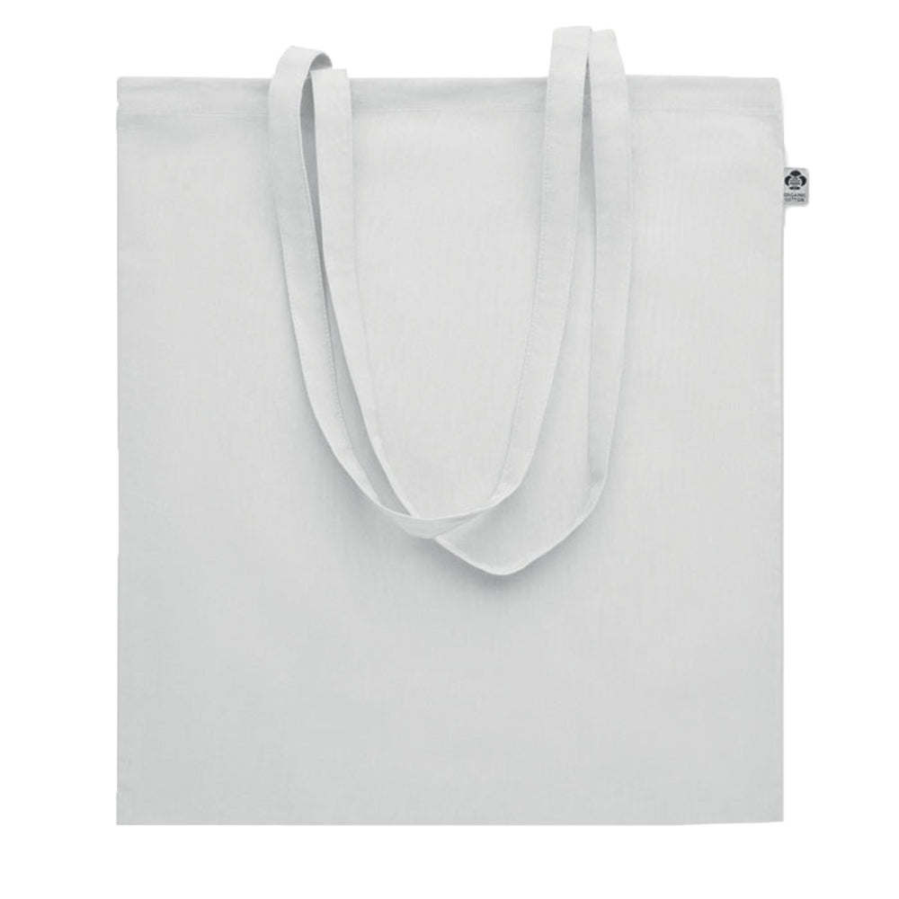 White - Front - MidOcean Onel Plain Organic Cotton Shopper Bag