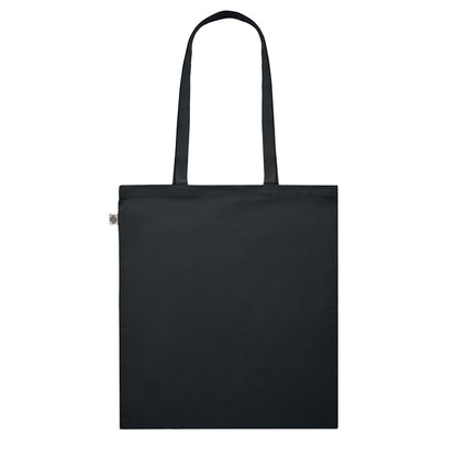 Black - Back - MidOcean Onel Plain Organic Cotton Shopper Bag