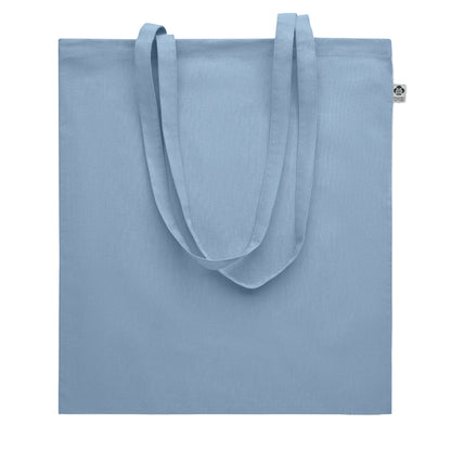 Baby Blue - Front - MidOcean Onel Plain Organic Cotton Shopper Bag
