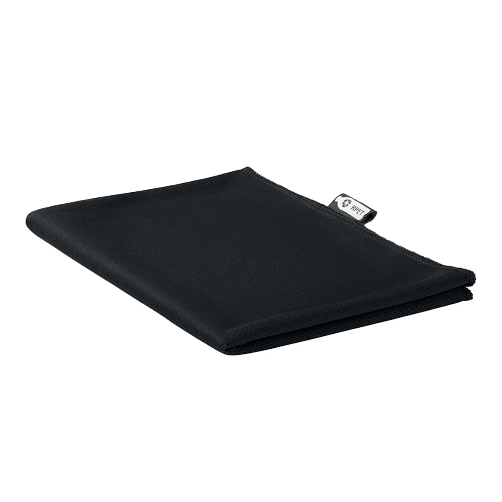 Black - Front - MidOcean Tuko RPET Sports Towel