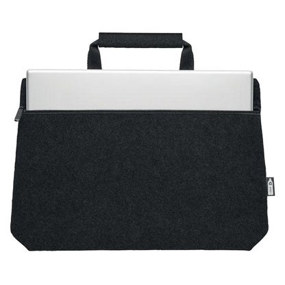 Black - Back - MidOcean Tapla RPET Felt Laptop Bag