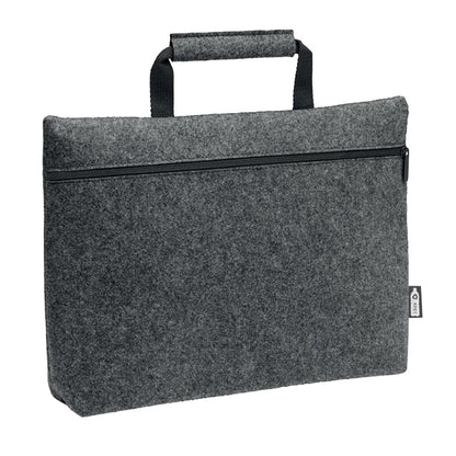 Stone Grey - Front - MidOcean Tapla RPET Felt Laptop Bag
