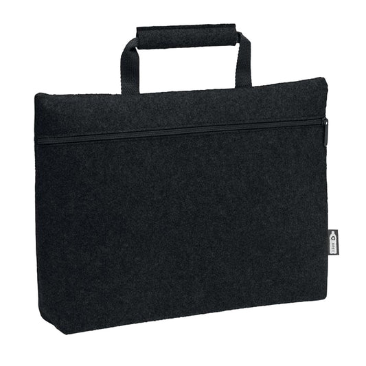 Black - Front - MidOcean Tapla RPET Felt Laptop Bag