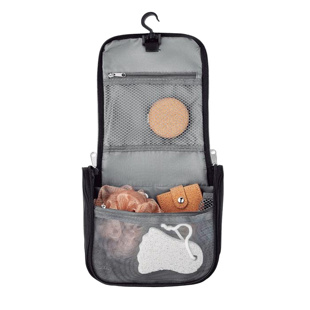 Black - Side - MidOcean Bagomatic Hanging Cosmetic Bag