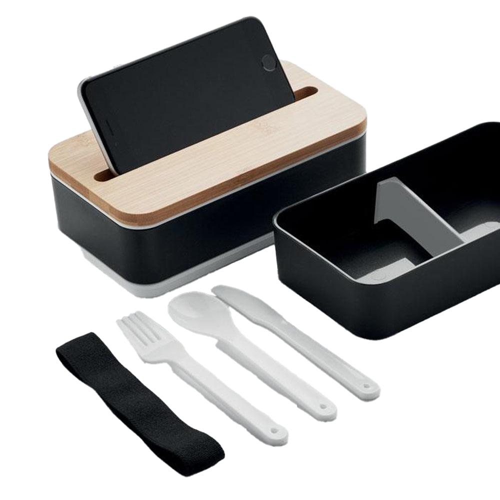 Black - Side - MidOcean Wint Polypropylene Lunch Box