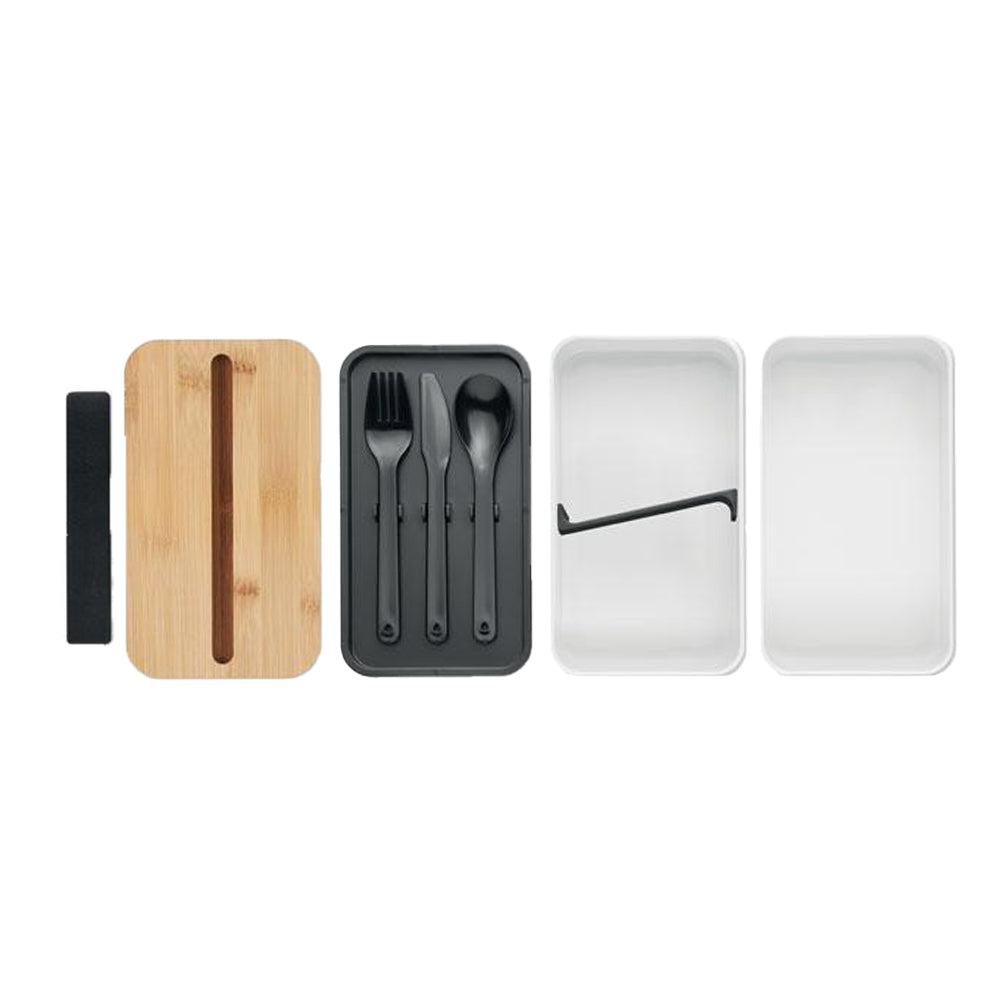 White - Back - MidOcean Wint Polypropylene Lunch Box
