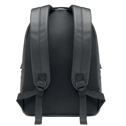 Black - Back - MidOcean Bai PU Laptop Backpack