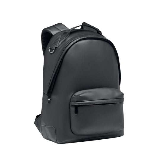 Black - Front - MidOcean Bai PU Laptop Backpack