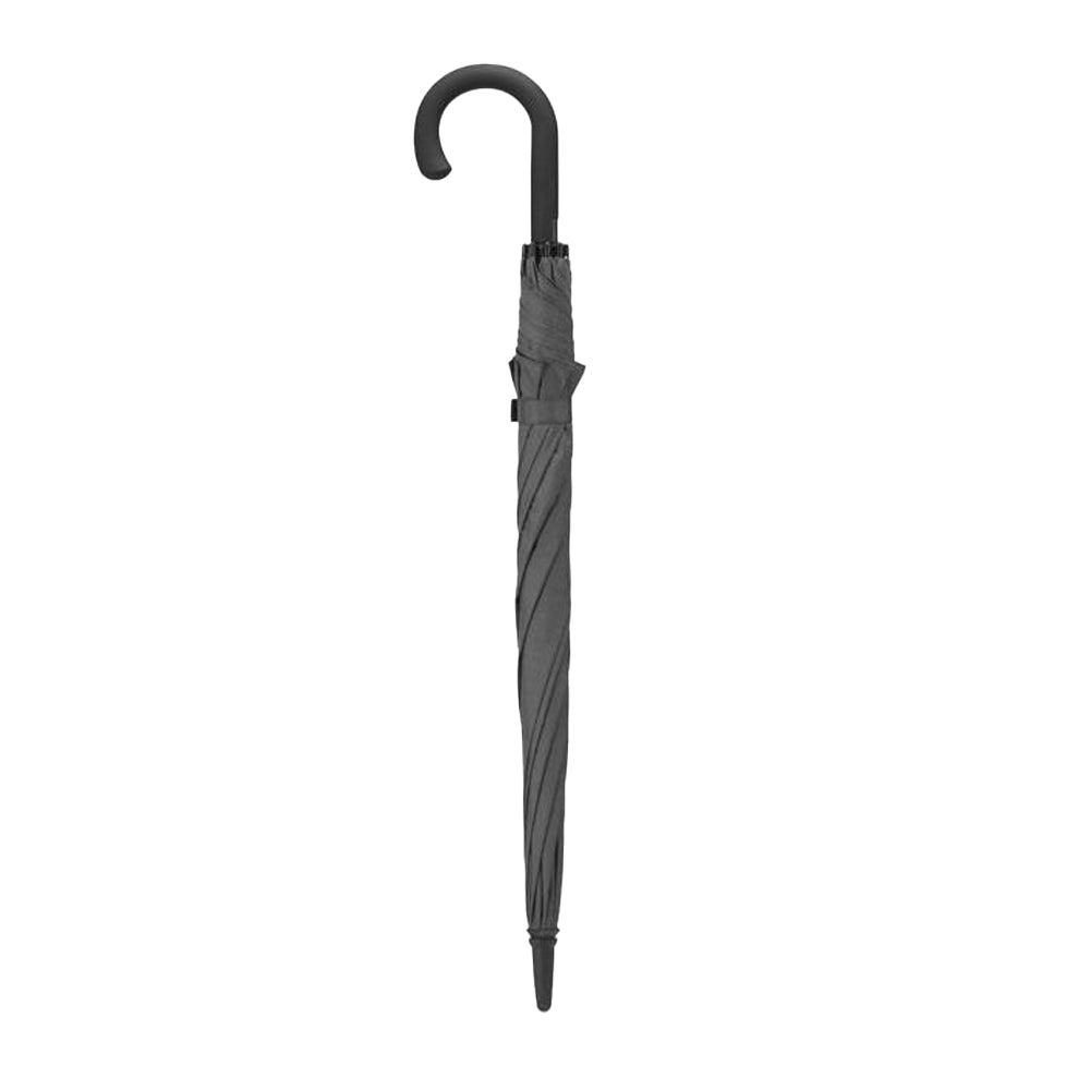 Grey - Back - MidOcean New Quay Windproof Stick Umbrella