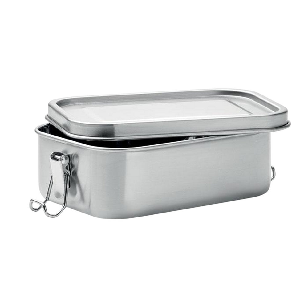 Matt Silver - Back - MidOcean Chan Stainless Steel Lunch Box