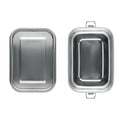 Matt Silver - Side - MidOcean Chan Stainless Steel Lunch Box