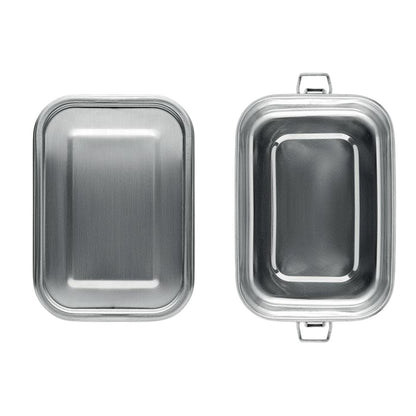Matt Silver - Side - MidOcean Chan Stainless Steel Lunch Box
