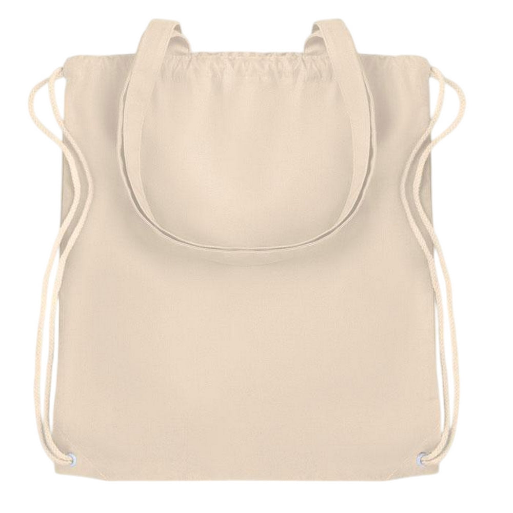 Beige - Back - MidOcean Moira Canvas Drawstring Bag