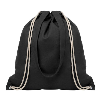 Black - Front - MidOcean Moira Canvas Drawstring Bag