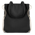 Black - Back - MidOcean Moira Canvas Drawstring Bag